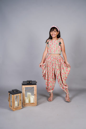 Floral Dhoti & Top