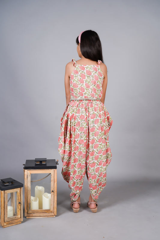 Floral Dhoti & Top