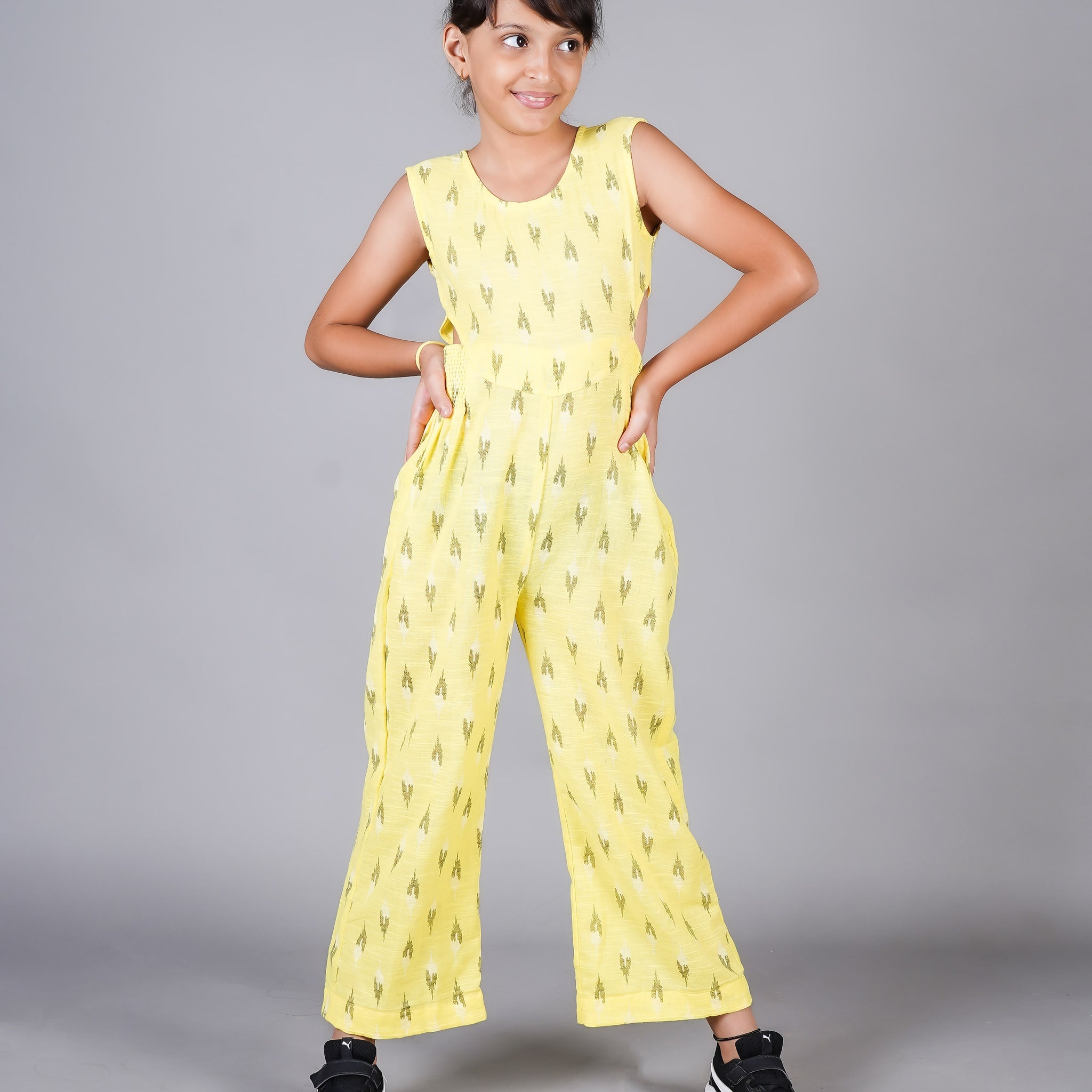 Yellow Ikat Jumpsuit