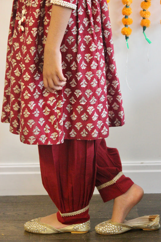 Angrakha Kurta with Afghani Salwar