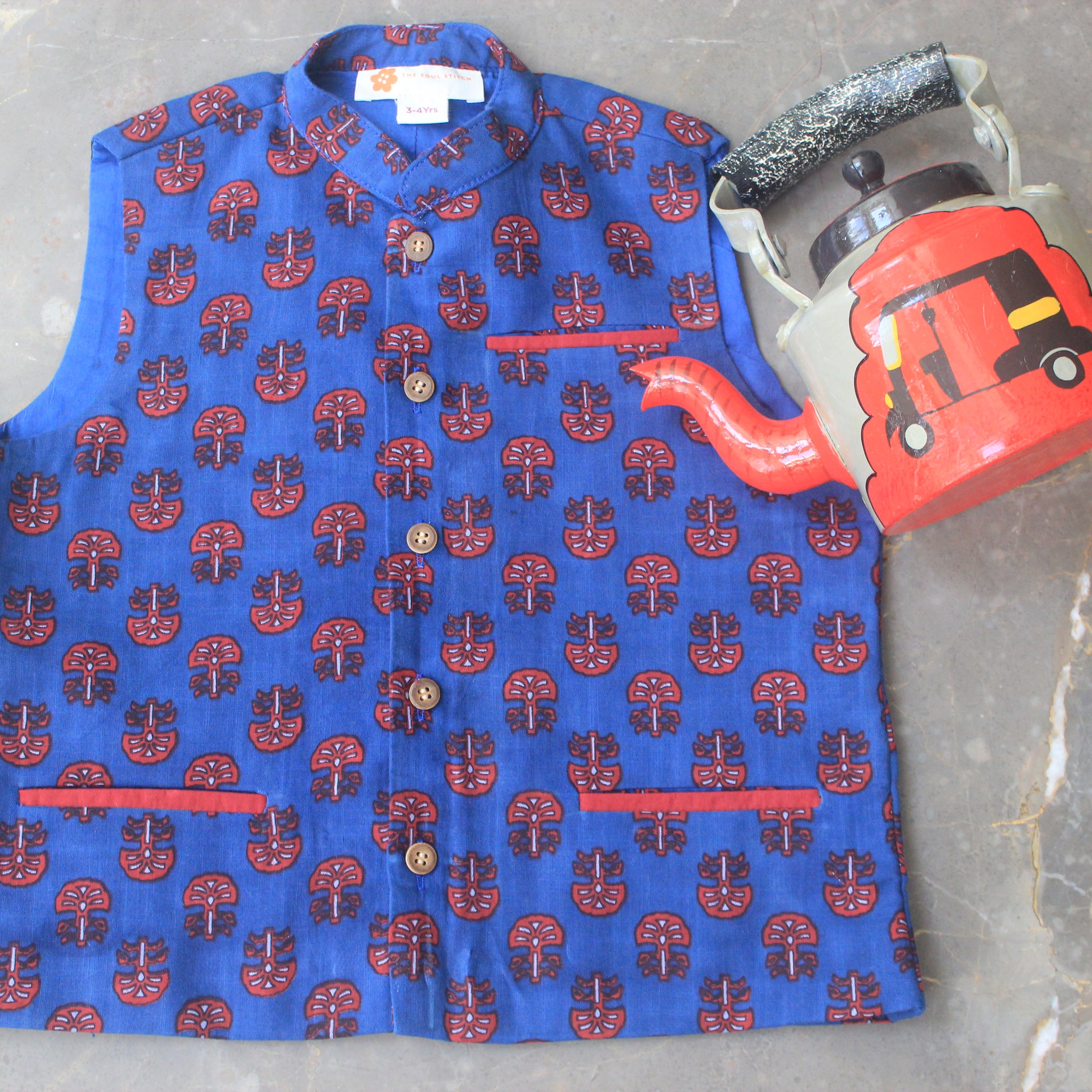 Block Print Nehru Jacket