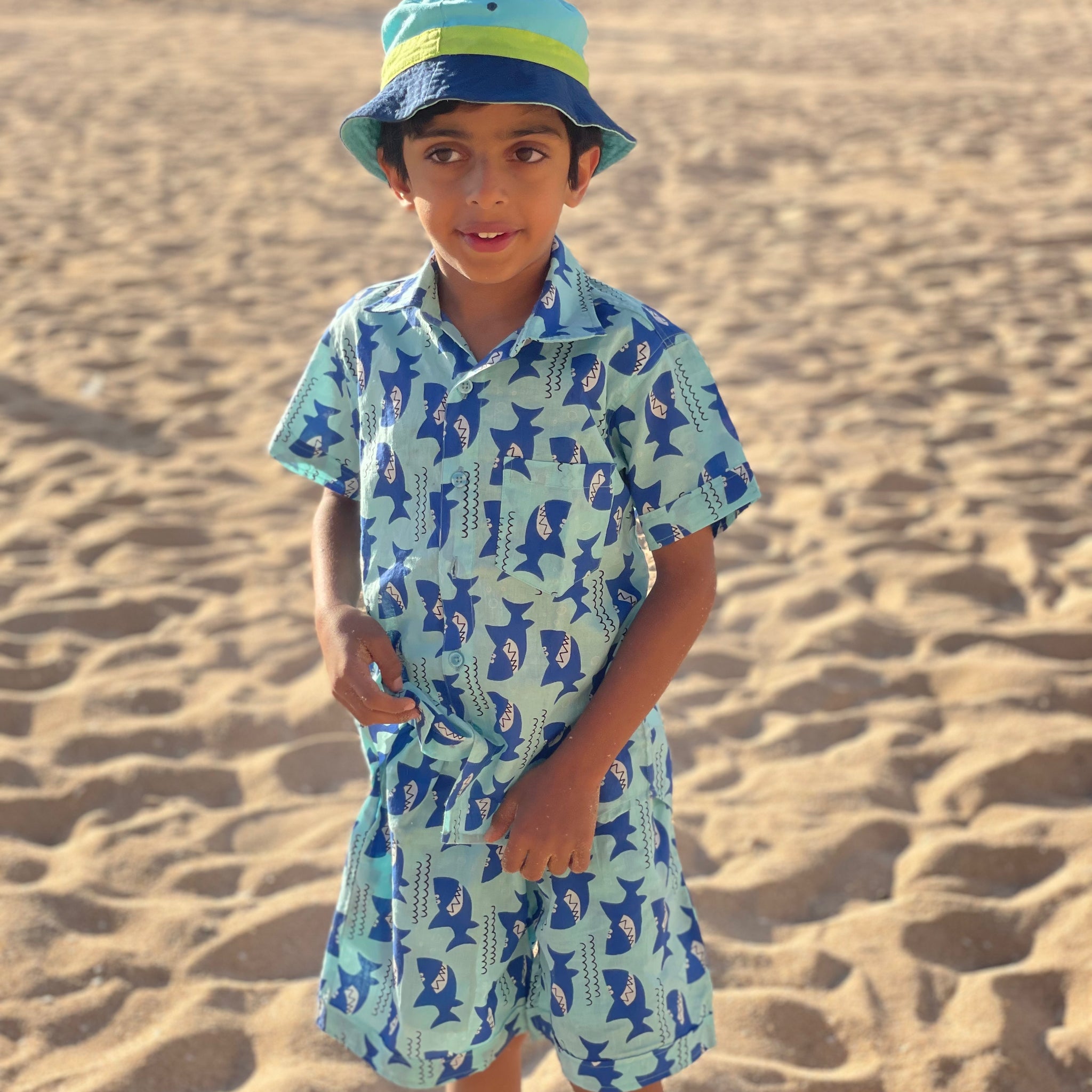 Shark print Beachwear